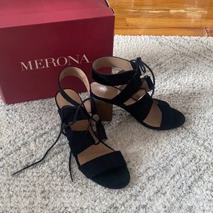 Merona Size 8.5 Black Sandal